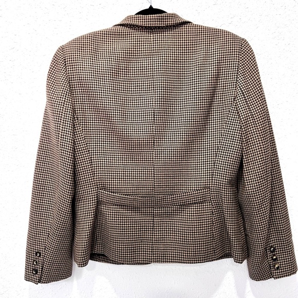 Liz Claiborne 100% wool Black and White Blazer Classic Tailored Design L - Picture 9 of 9